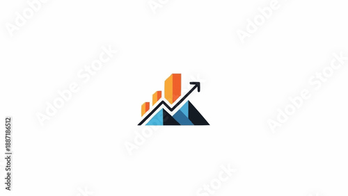 Stylized Graph Showing Upward Trend Arrow.