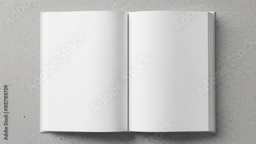 Open book with blank pages isolated on white background