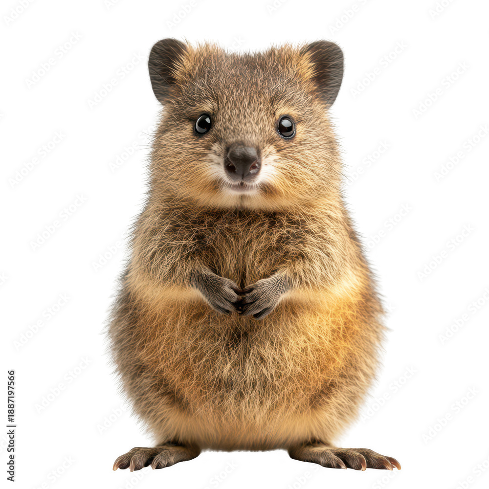 Fototapeta premium Cute beaver isolated cutout on transparent background