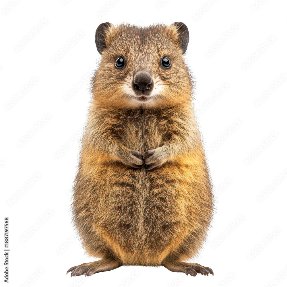 Fototapeta premium Cute beaver isolated cutout on transparent background