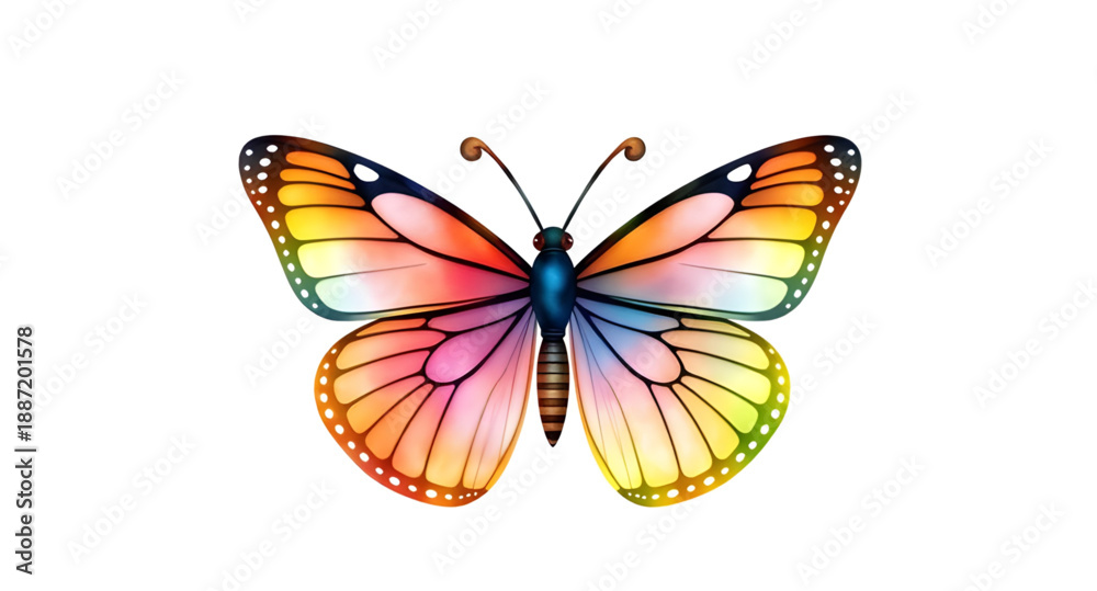 Fototapeta premium butterfly, beautiful, insect, nature, wildlife, colorful, patterned, wings, symmetry, delicate, elegant, flying, flutter, macro, closeup, vibrant, vivid, soft, graceful, beauty, spring, summer, garden