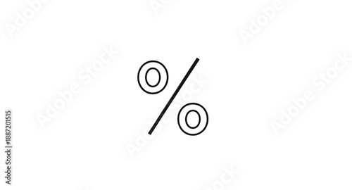 percent, percentage, percent sign, symbol, sign, math, mathematics, calculation, ratio, rate, discount, sale, offer, finance, business, statistics, data, number, numeric, icon, outline, lineart, line,