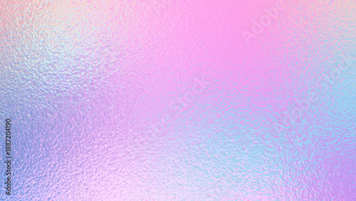 Hologram gradient background. Foil paper iridescent effect. Gray hologram gradient noise bg. Holographic pearl surface. Y2k blue pink glitter bg. Rainbow, aurora, nacre pattern. Vector illustration