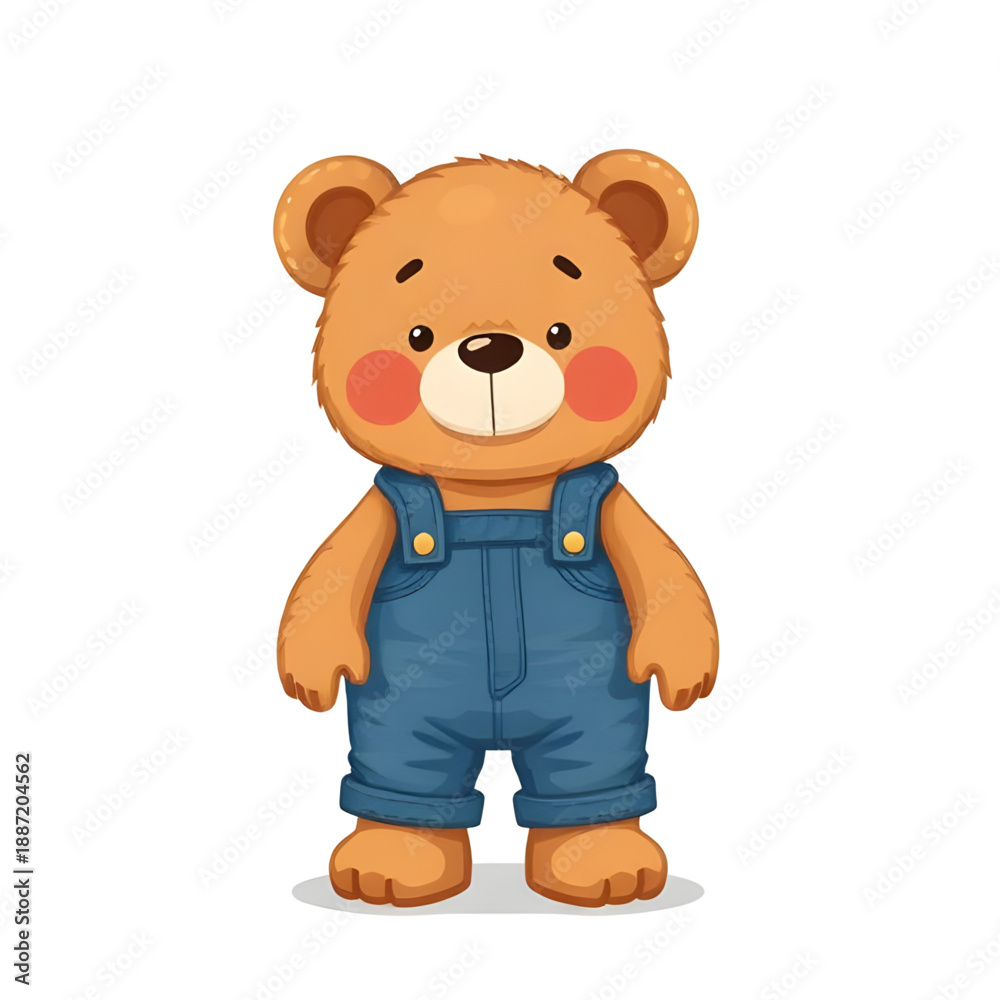 Obraz premium teddy bear, bear, cartoonbear, cute, kawaii, funny, illustration, character, mascot, toy, plushie, stuffedtoy, soft, cuddly, hug, love, sweet, friendly, kids, child, baby, nursery, animal, brown, furr