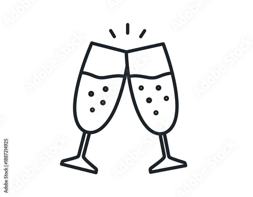 Toasting with Champagne Glasses - A Celebration of Joy and Togetherness.