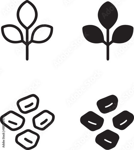 isolated fenugreek seed icon, fenugreek silhouette, spice ingredient icon, cooking spice symbol, kitchen masala design, food seasoning vector, herbal spice icon, minimal solid icon