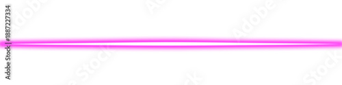 Schilderij op canvas Pink glowing neon line isolated PNG on transparent background