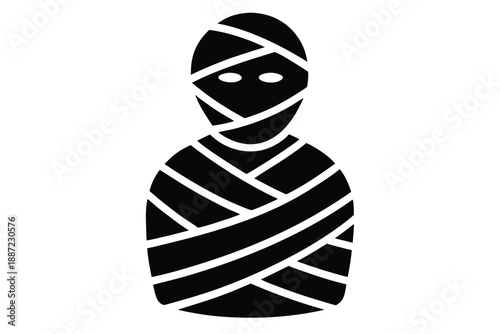 mummy wrapped vector icon