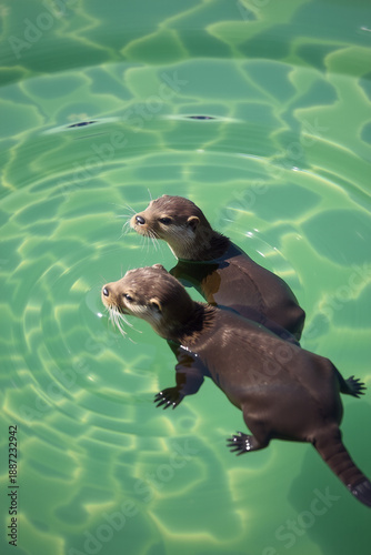 Surreal Otter Play in Prismatic Geometric River
