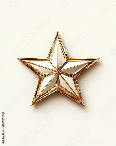 Elegant golden star shaped decoration.