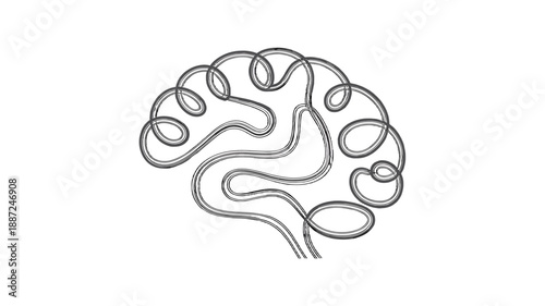 Brain lines illustration symbolizing intellect.