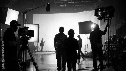 Video production team at work