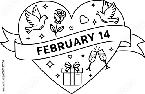 Valentine's day celebration on february 14
