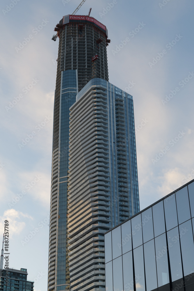 Fototapeta premium skyward view of SkyTower at Pinnacle One Yonge including Prestige at Pinnacle One Yonge, Toronto