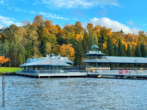 Gene Coulon Memorial Beach Park Autumn in Renton, near Seattle, Washington