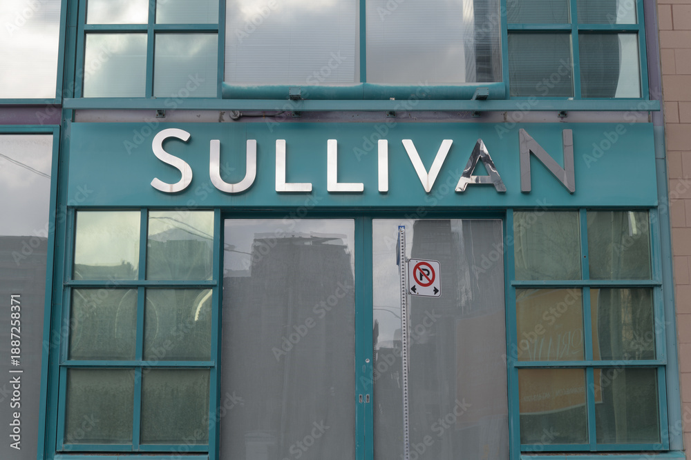 Obraz premium sign on the exterior of Sullivan Entertainment, a movie studio, located at 110 Davenport Rd, Toronto