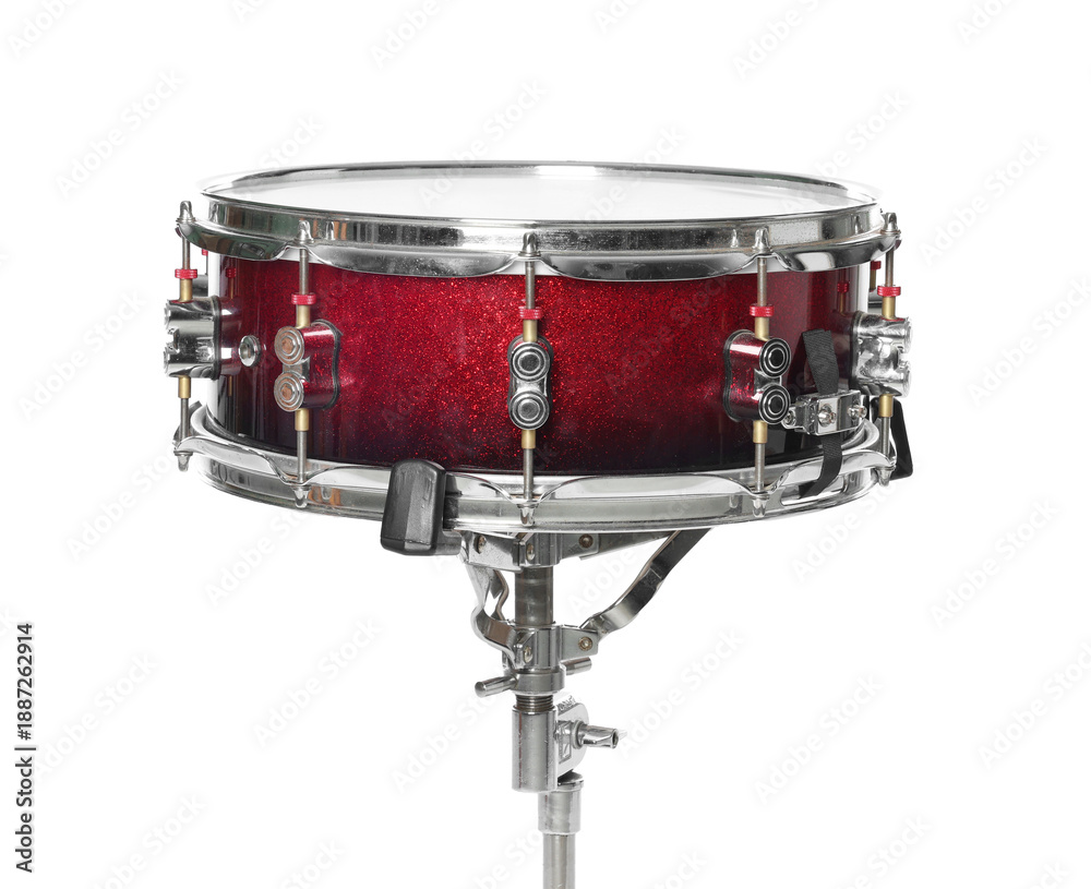 Obraz premium Snare drum isolated on white. Musical instrument
