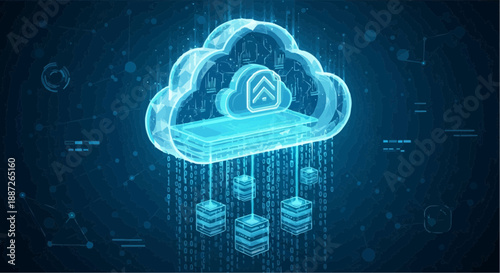 Cloud computing data storage with secure server and digital information