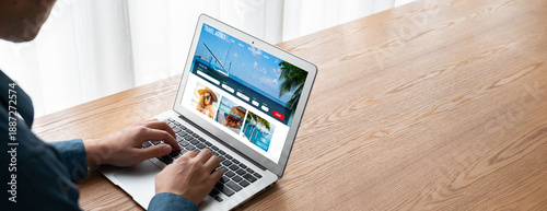 Fotografija Online travel agency website for modish search and travel planning offers deal a