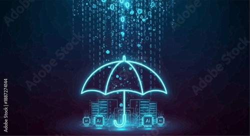 Neon umbrella protects data servers from cyber rain