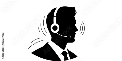 Clear Communication Voice Agent Silhouette