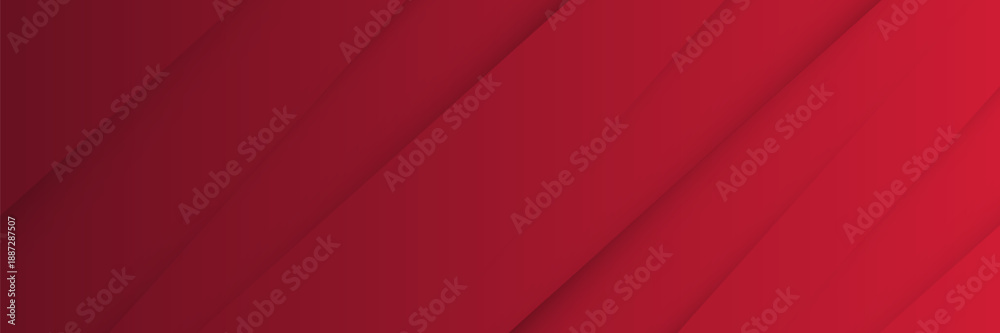 Obraz premium Horizontal banner template with space for your text. Modern abstract red background with diagonal line. Simple graphic design element. Futuristic concept.