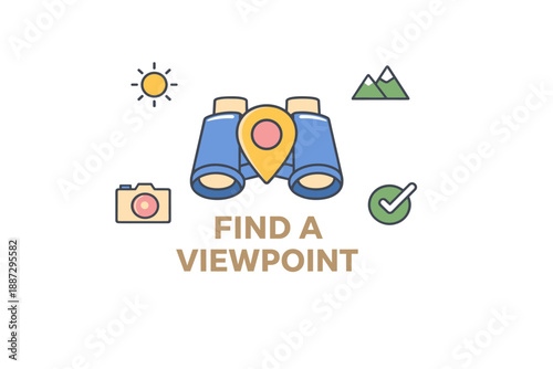 Explore and discover with finding viewpoints using binoculars and maps