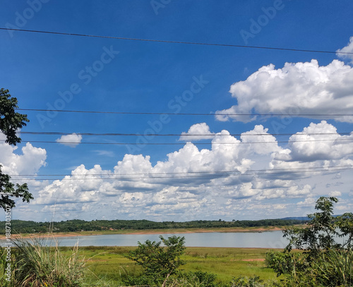 clouds over the river