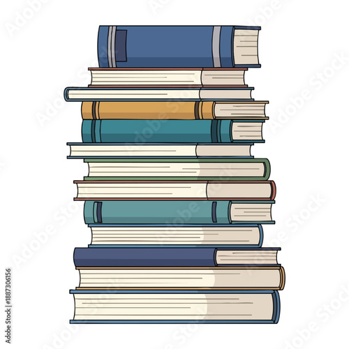 Stack of Colorful Books