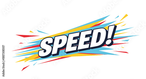 Colorful Speed Text with Motion Effect.
