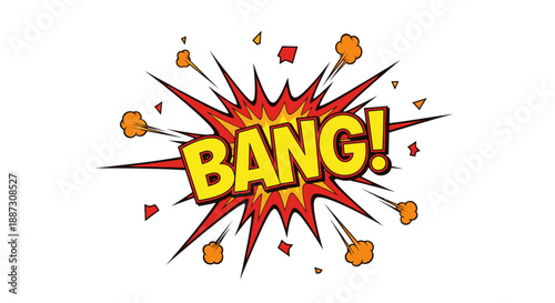 Comic Bang Explosion Graphic Design Element.