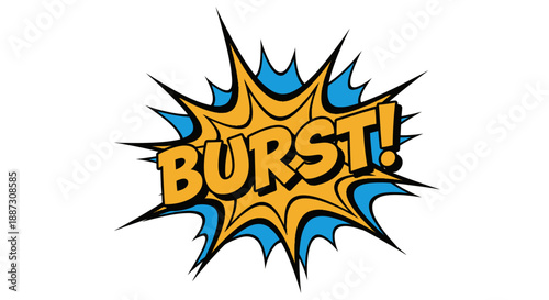 Comic Book Burst Speech Bubble Illustration.