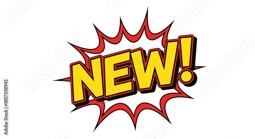 New Comic Book Style Text Graphic.