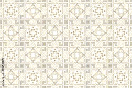 Seamless geometric pattern in authentic arabian style.