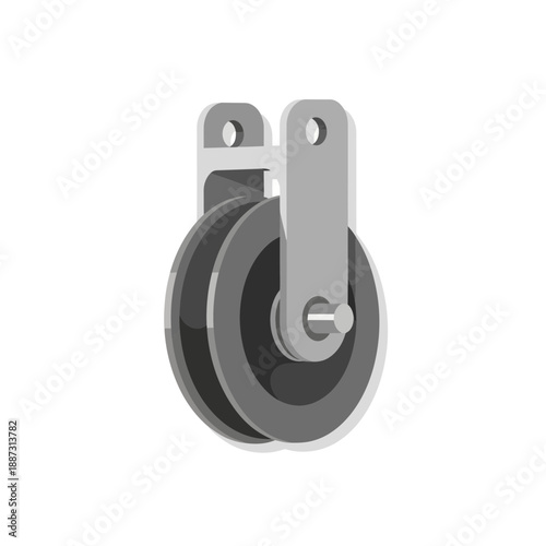 Industrial pulley system, simple machine, mechanical device, engineering tool