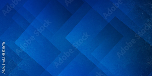 Foto Dynamic Blue Geometric Abstraction with Overlapping Shapes