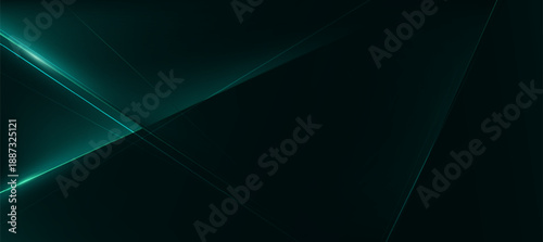 Modern abstract luxury banner, abstract green and black polygon elegant background vector for branding presentation or product ads bg