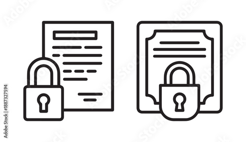 Secure documents with lock symbols