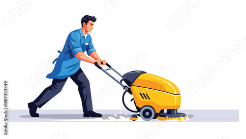 Floor Cleaning Service Illustration