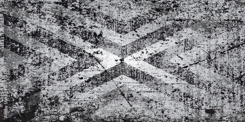 Abstract grunge wall texture with symmetrical pattern and distressed concrete surface background