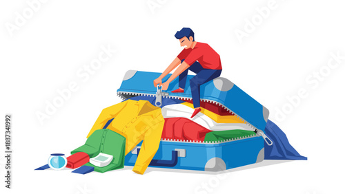 Overpacked Suitcase: Zipping Up Travel Troubles