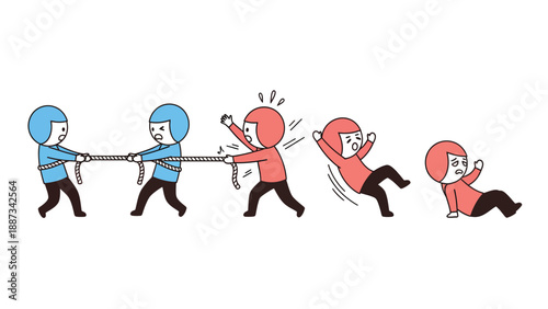 Tug of War: Success and Failure, Cartoon Style