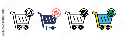 Cart Checkout Icon Multiple Style