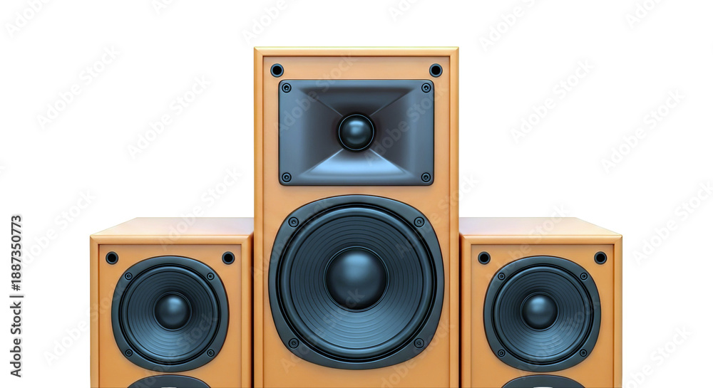 Fototapeta premium Orange Speaker System
