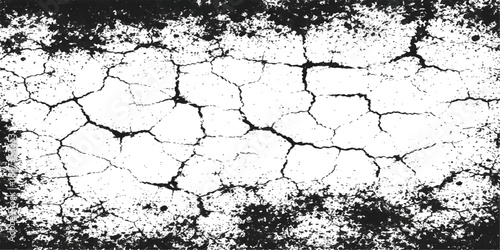 Aged grunge wall background featuring a rough textured concrete surface with a cracked stone pattern and peeling vintage paint on a dirty material backdrop