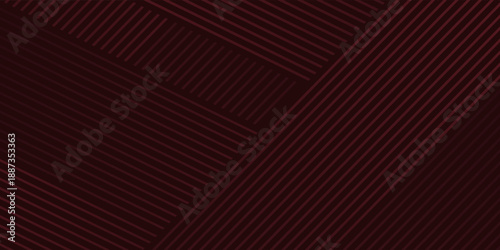 Abstract deep burgundy and maroon hues on dark color background. Layered geometrci stripes line. parallel lines creating a sense of depth and texture concept. Modern design