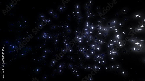 Space, sky, stars, night, galaxy, dark, nebula, universe, light, astronomy, Christmas, starry, water, blue, snow, cosmos, illustration, motion, science, background, outer, winter, cold, particles, 4K,