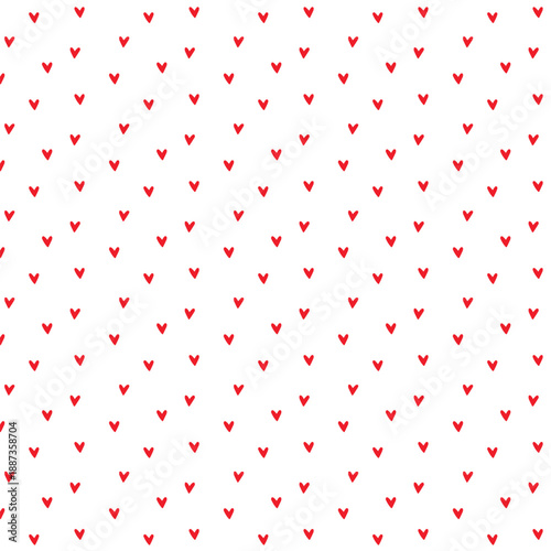 Cute hearts seamless pattern. Hand drawn heart seamless pattern. Doodle hipster simple background about love for Valentines day. Trendy simple texture with tiny little hearts.