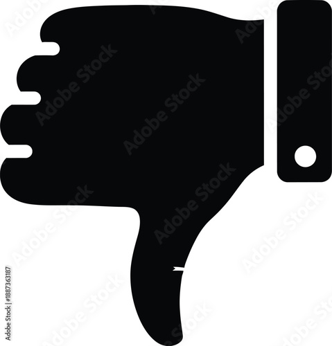 A hand giving a thumbs down gesture in a vector illustration