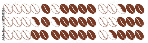 arabica coffee roast level infographic illustration with